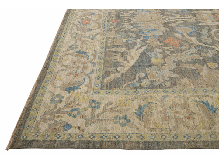 Modern Sultanabad Wool Rug 12 X 17