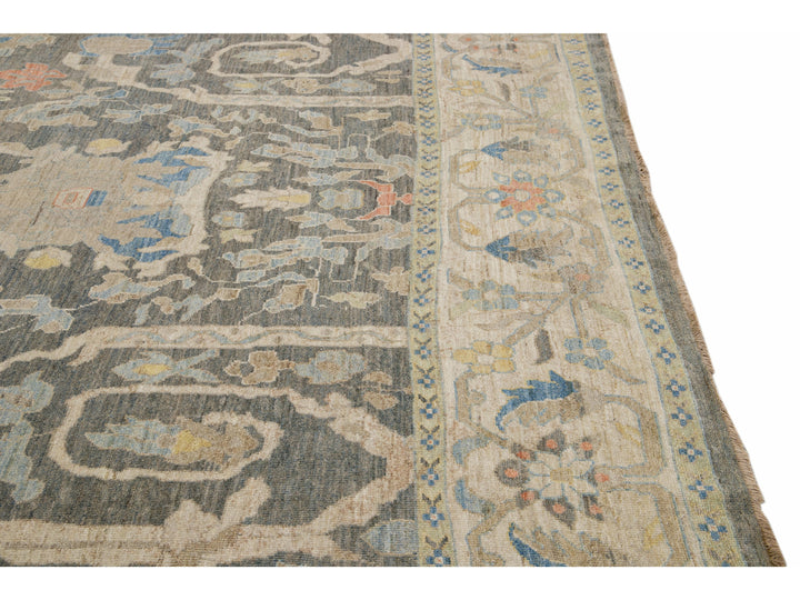 Modern Sultanabad Wool Rug 12 X 17
