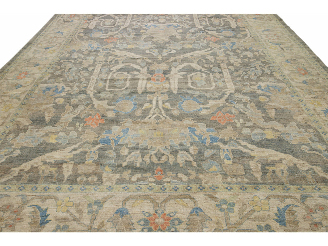 Modern Sultanabad Wool Rug 12 X 17