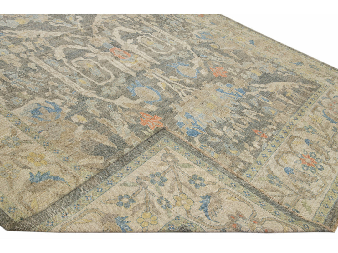 Modern Sultanabad Wool Rug 12 X 17
