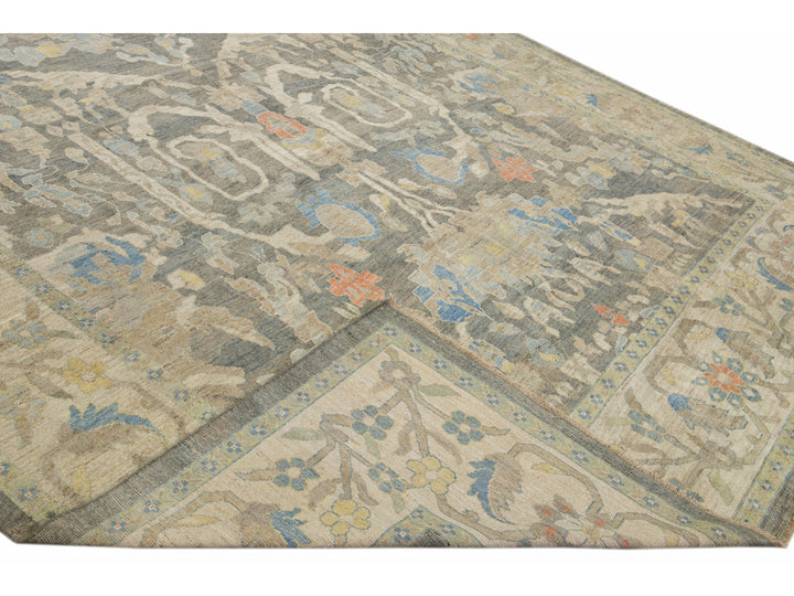 Modern Sultanabad Wool Rug 12 X 17
