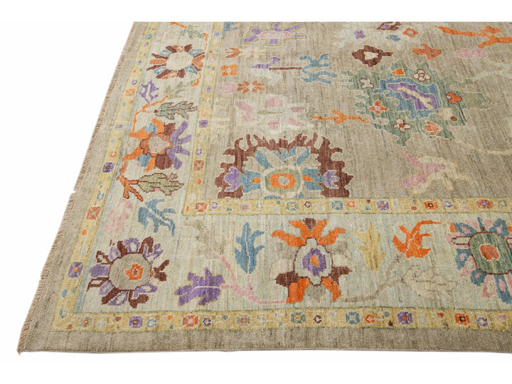 Modern Sultanabad Wool Rug 8 X 12