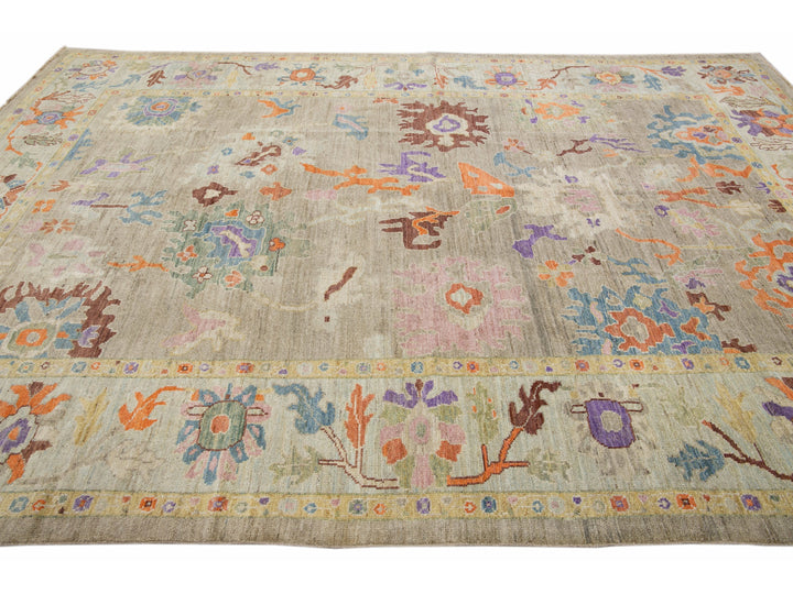 Modern Sultanabad Wool Rug 8 X 12