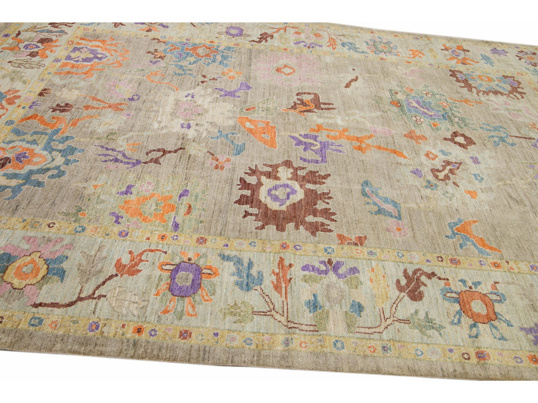 Modern Sultanabad Wool Rug 8 X 12