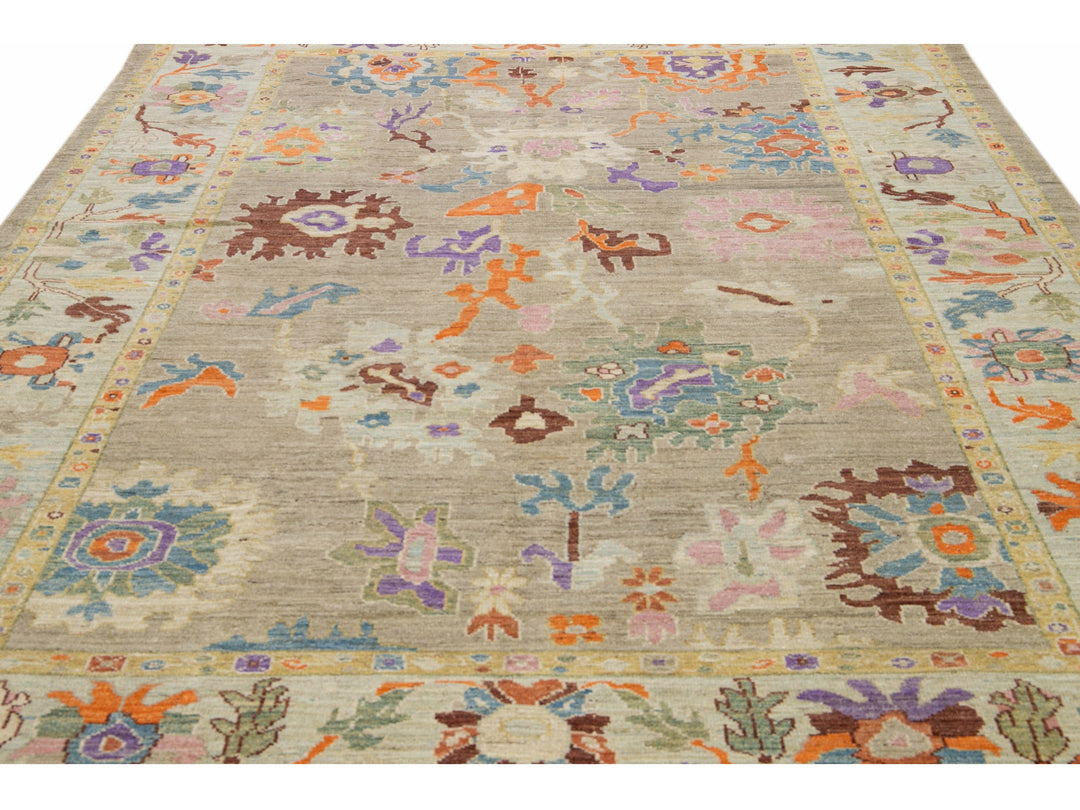 Modern Sultanabad Wool Rug 8 X 12