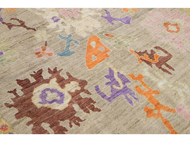 Modern Sultanabad Wool Rug 8 X 12