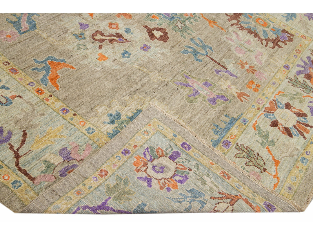 Modern Sultanabad Wool Rug 8 X 12
