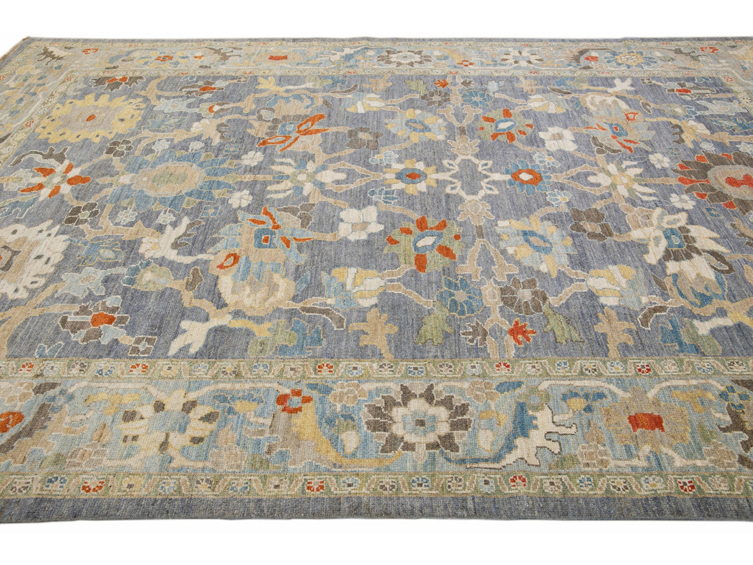 Modern Sultanabad Wool Rug 9 X 13
