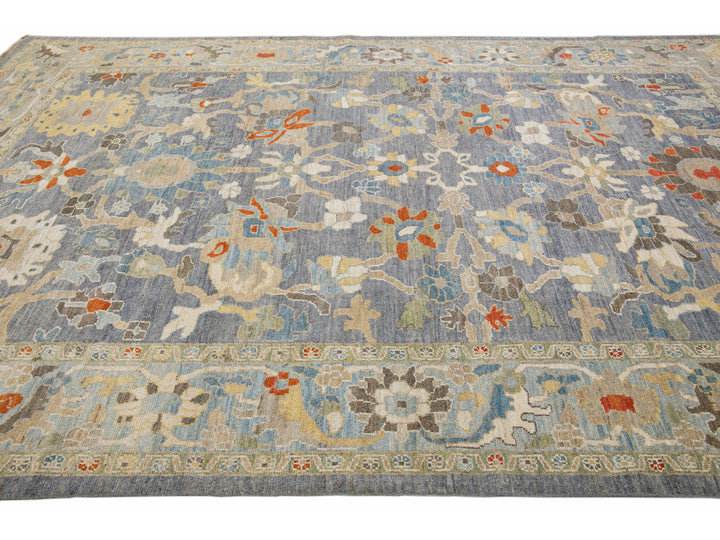 Modern Sultanabad Wool Rug 9 X 13