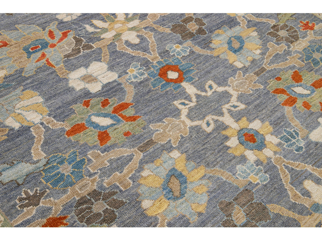 Modern Sultanabad Wool Rug 9 X 13