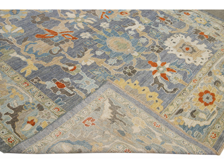 Modern Sultanabad Wool Rug 9 X 13