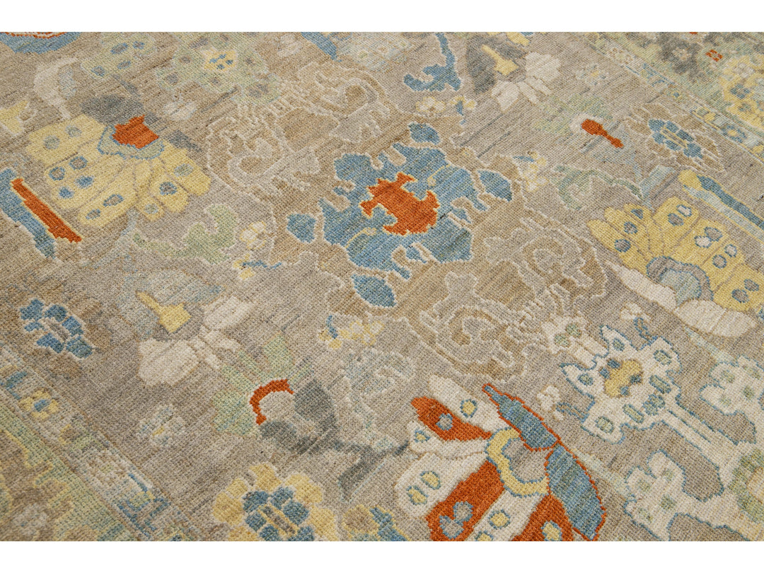 Modern Sultanabad Wool Rug 7 X 10