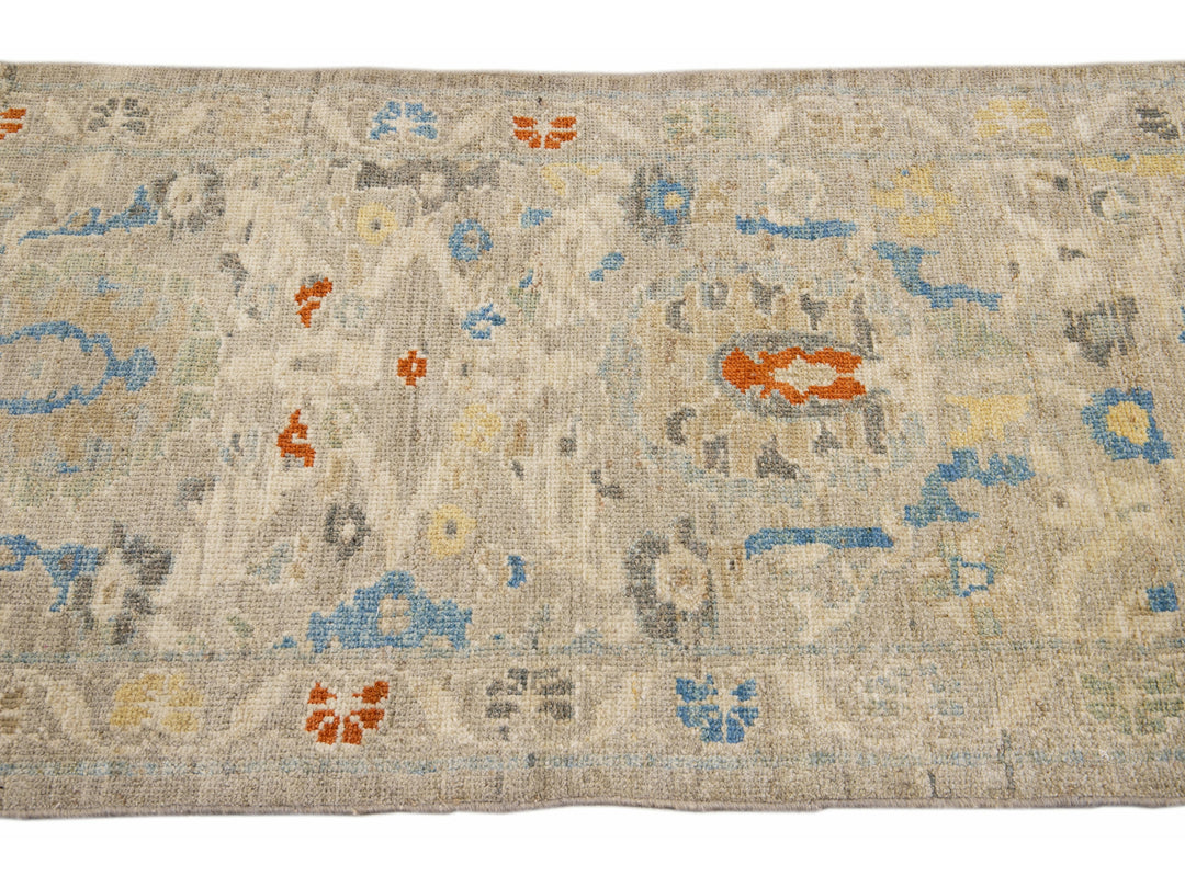 Modern Sultanabad Wool Runner 3 X 6