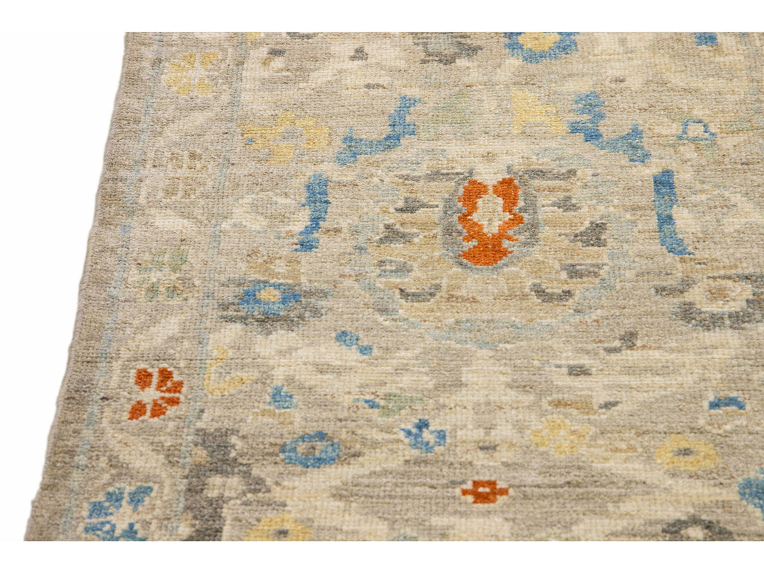 Modern Sultanabad Wool Runner 3 X 6