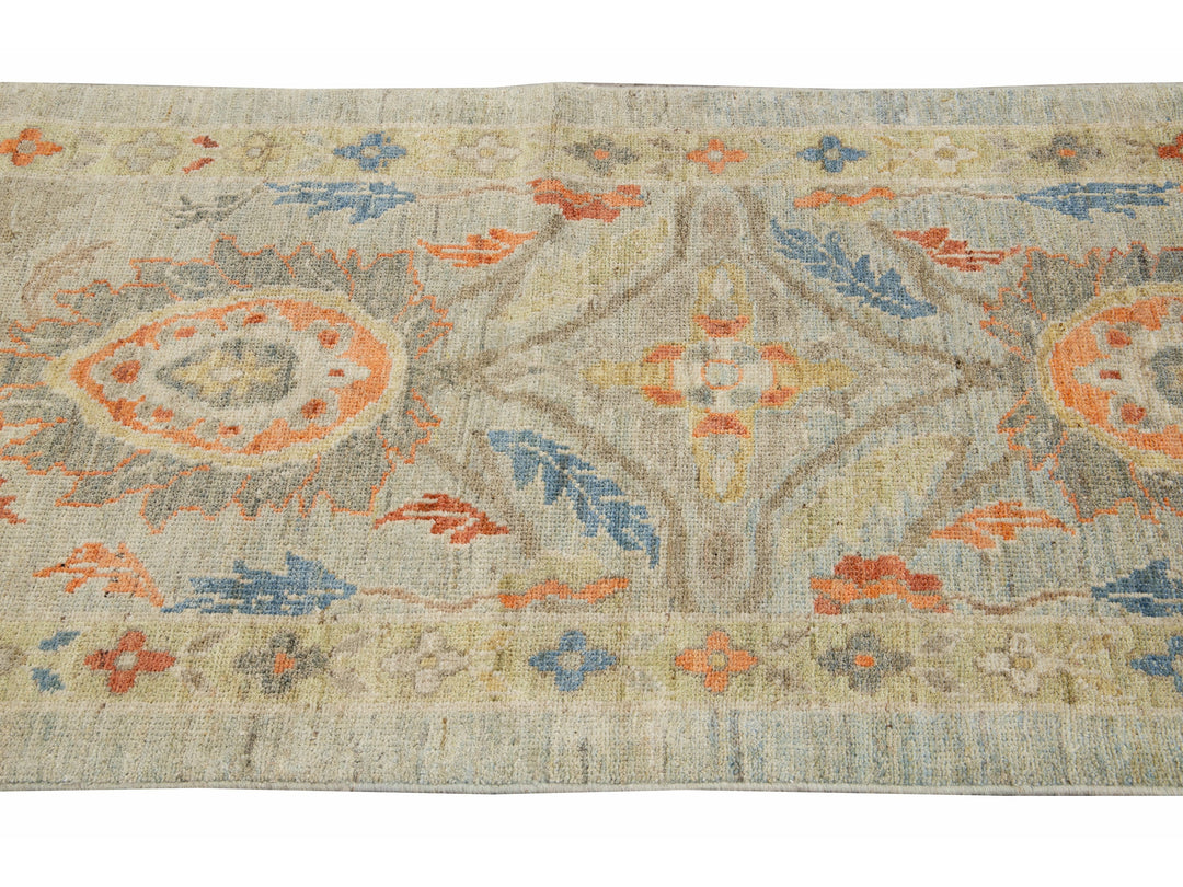 Modern Sultanabad Long Wool Runner 3 X 20