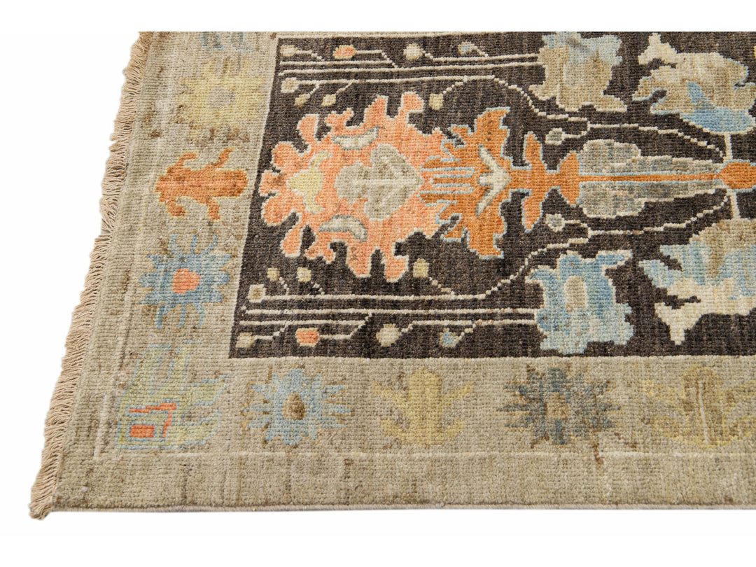 Modern Sultanabad Long Wool Runner 3 X 18