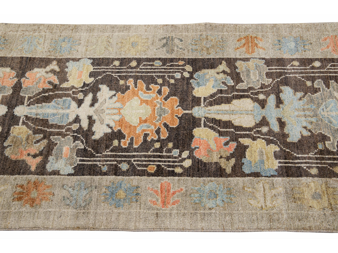 Modern Sultanabad Long Wool Runner 3 X 18