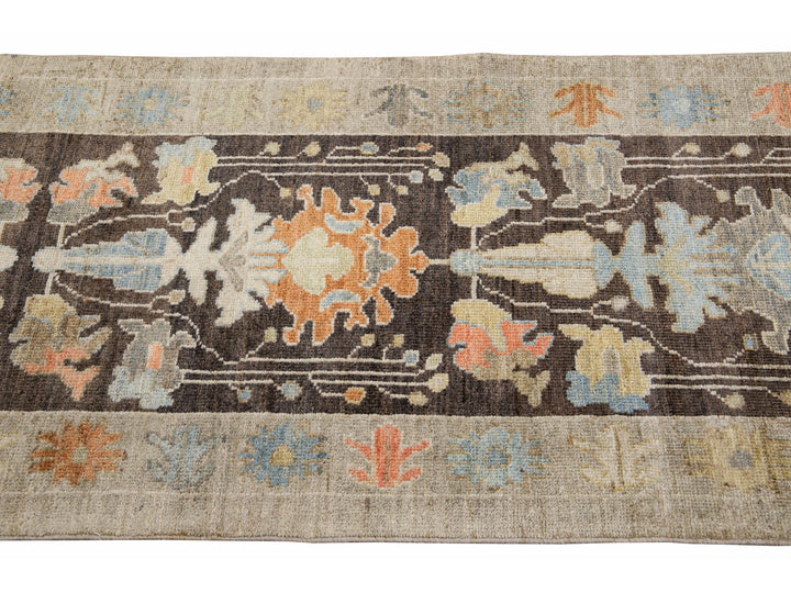 Modern Sultanabad Long Wool Runner 3 X 18