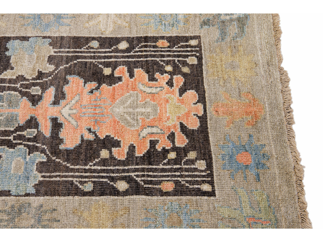 Modern Sultanabad Long Wool Runner 3 X 18
