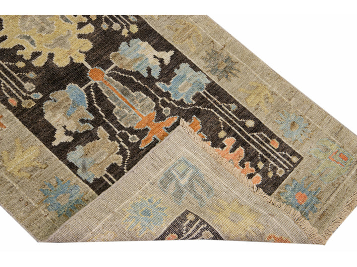 Modern Sultanabad Long Wool Runner 3 X 18