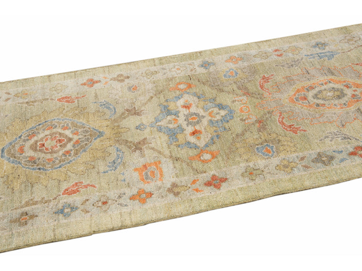 Modern Sultanabad Long Wool Runner 3 X 16
