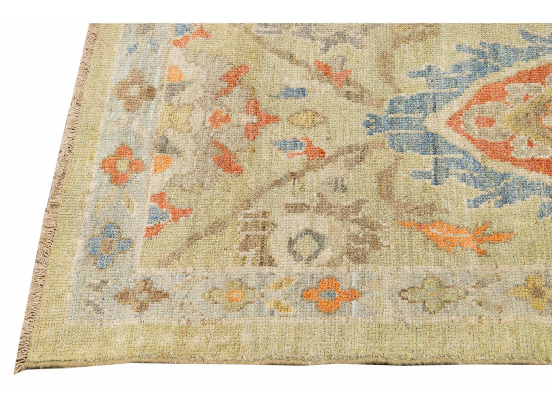 Modern Sultanabad Long Wool Runner 3 X 16