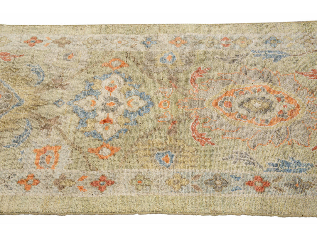 Modern Sultanabad Long Wool Runner 3 X 16