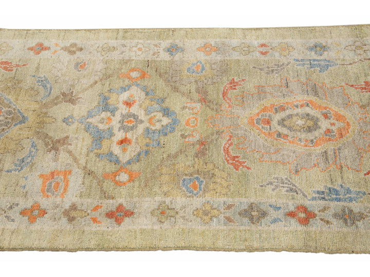 Modern Sultanabad Long Wool Runner 3 X 16