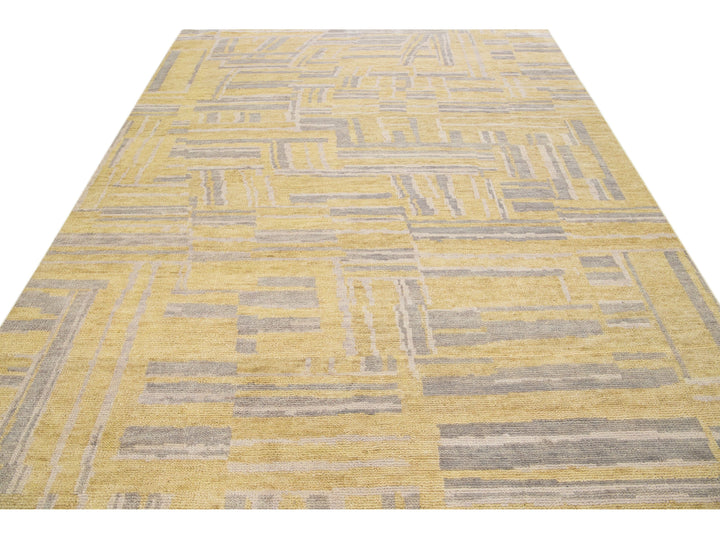 Modern Abstract Wool Rug 8 X 10