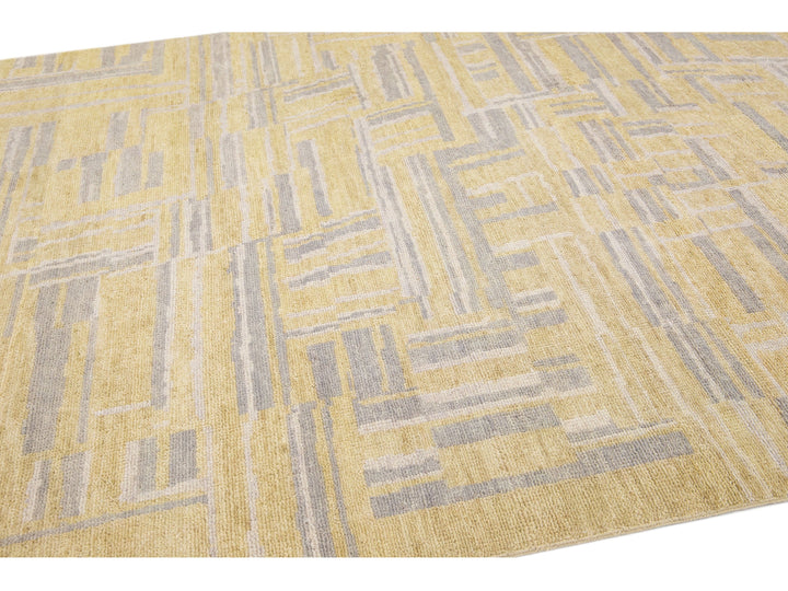 Modern Abstract Wool Rug 8 X 10