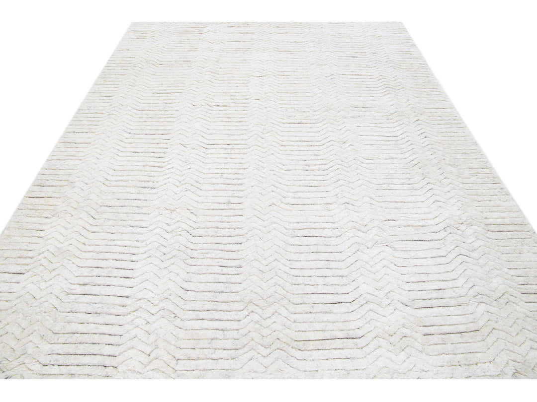 Modern Moroccan Wool Rug 8 X 10