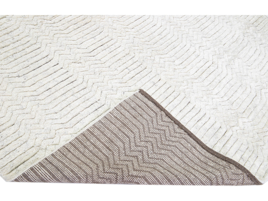 Modern Moroccan Wool Rug 8 X 10