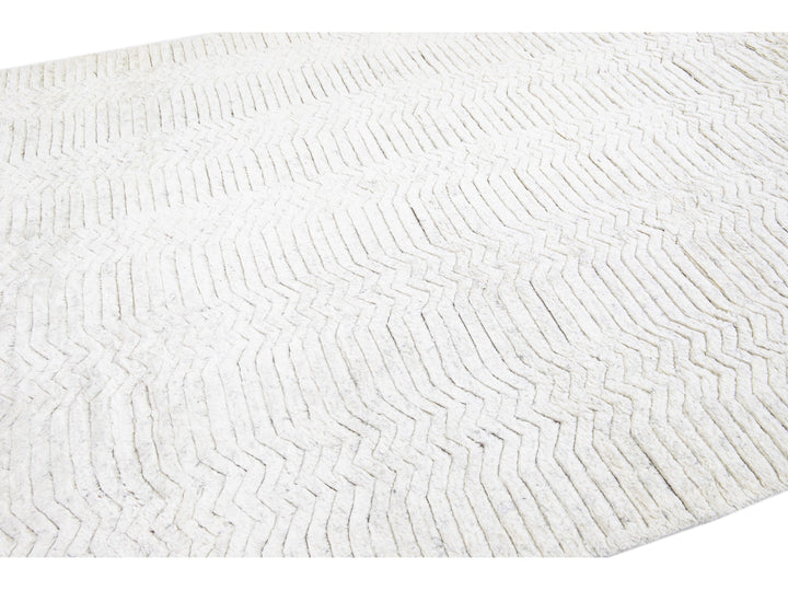 Modern Moroccan Wool Rug 8 X 10