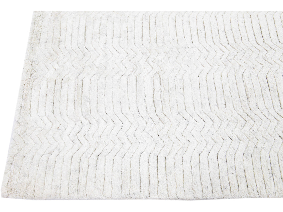 Modern Moroccan Wool Rug 8 X 10