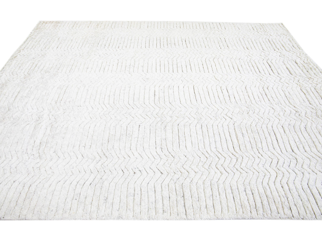 Modern Moroccan Wool Rug 8 X 10