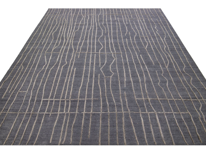 Modern Texture Wool Rug 8 X 10