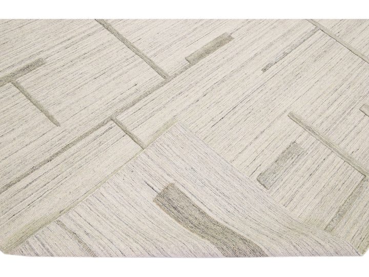 Modern Texture Wool Rug 8 X 10