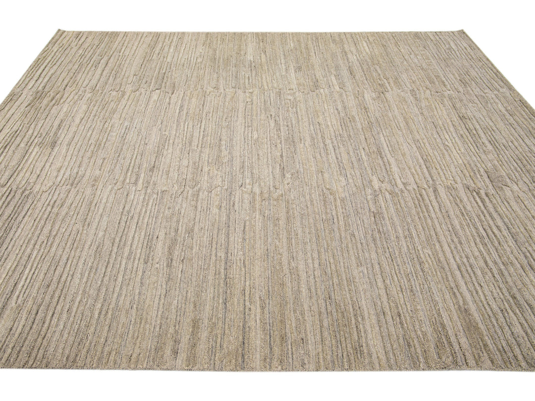 Modern Texture Wool & Viscose Rug 8 X 10