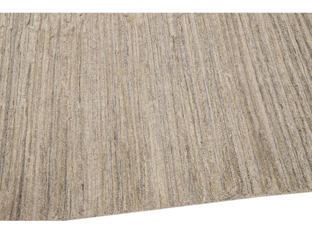 Modern Texture Wool & Viscose Rug 8 X 10