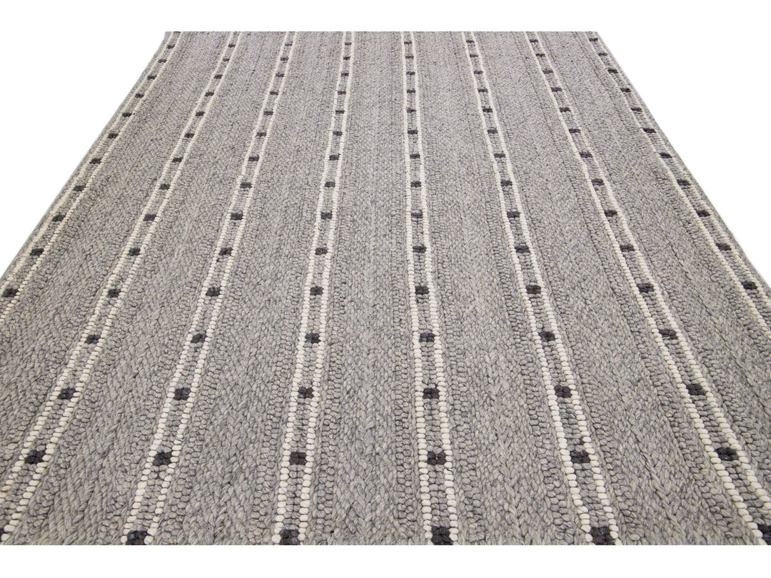 Modern Texture Wool Rug 8 X 10