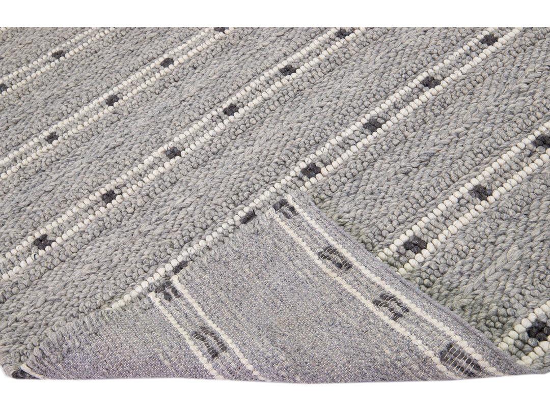 Modern Texture Wool Rug 8 X 10