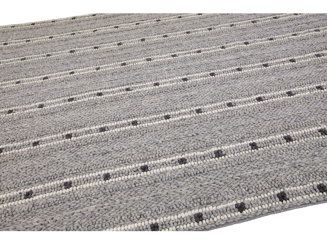 Modern Texture Wool Rug 8 X 10