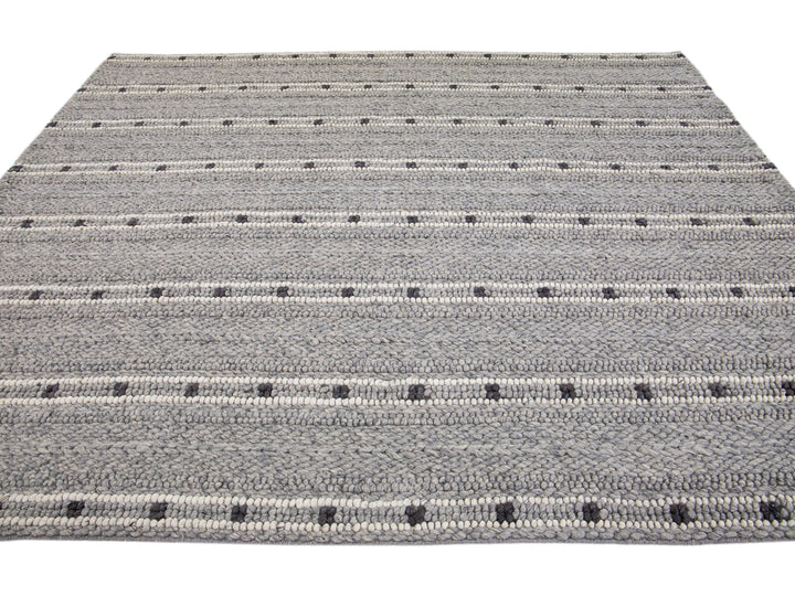 Modern Texture Wool Rug 8 X 10