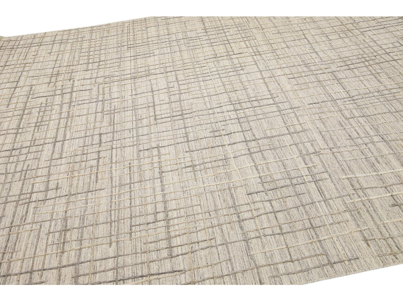 Modern Abstract Wool Rug 8 X 10