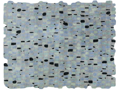 Modern Abstract Wool Rug 8 X 10
