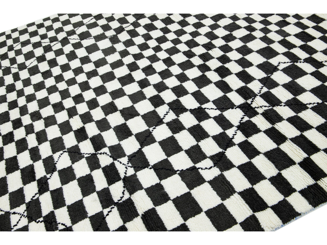 Modern Moroccan Wool Rug 8 X 10