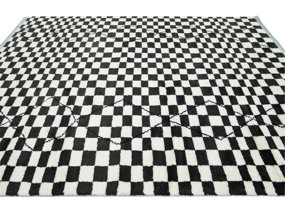 Modern Moroccan Wool Rug 8 X 10