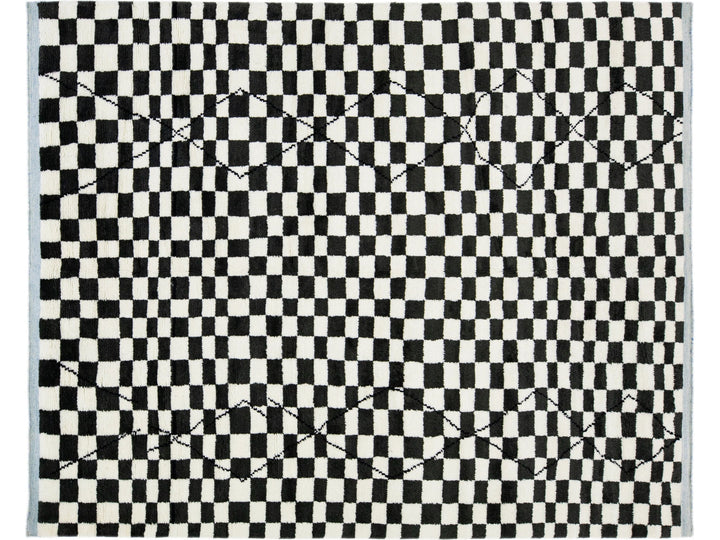 Modern Moroccan Wool Rug 8 X 10