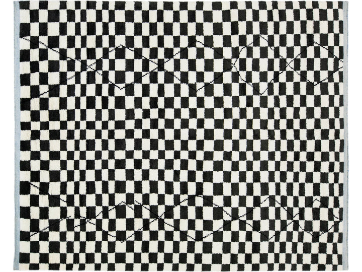 Modern Moroccan Wool Rug 8 X 10