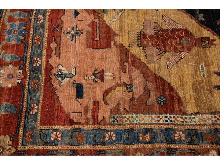Vintage Bakshaish Tribal Wool Rug 7 X 11
